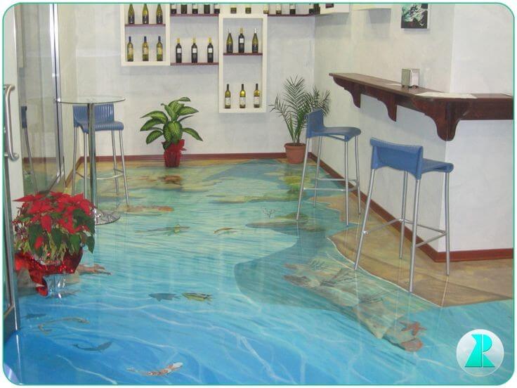 مدل کار شده کاشی سه بعدی طرح منظره