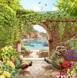 کاشی سه بعدی طرح طبیعت از خانه شیک