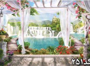 کاشی سه بعدی طرح منظره از خانه شیک