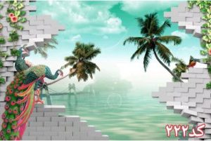 کاشی سه بعدی طرح منظره از خانه شیک