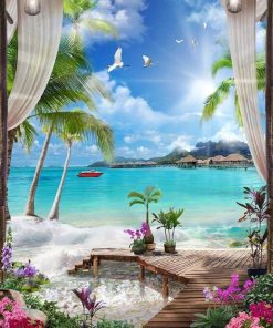 کاشی سه بعدی طرح منظره کد G116352 ابعاد 180*120