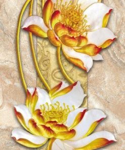 کاشی سه بعدی طرح گل کد G116381 ابعاد 180*60