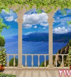 کاشی سه بعدی طرح منظره از خانه شیک