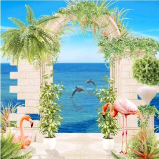 کاشی سه بعدی طرح طبیعت از خانه شیک